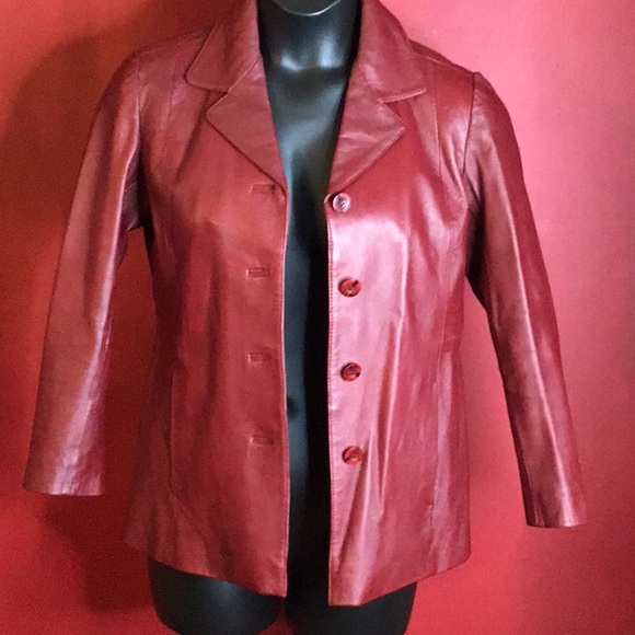TRIBECA STUDIO LEATHER BLAZER SIZE PS* - Picture 4 of 6